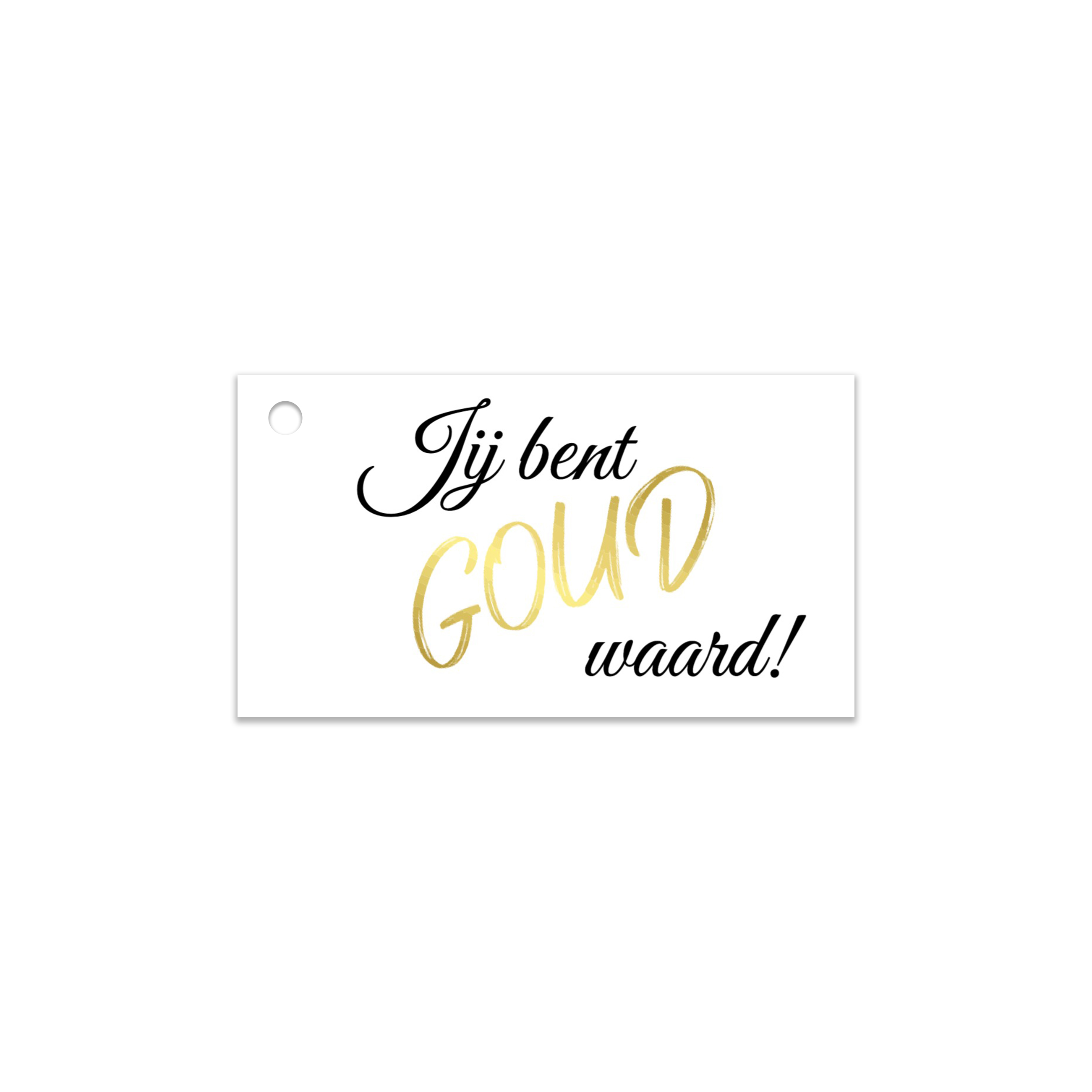 Mini kaartje - Je bent goud waard