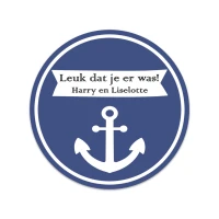 Sticker - Rond - Met Anker - 40mm