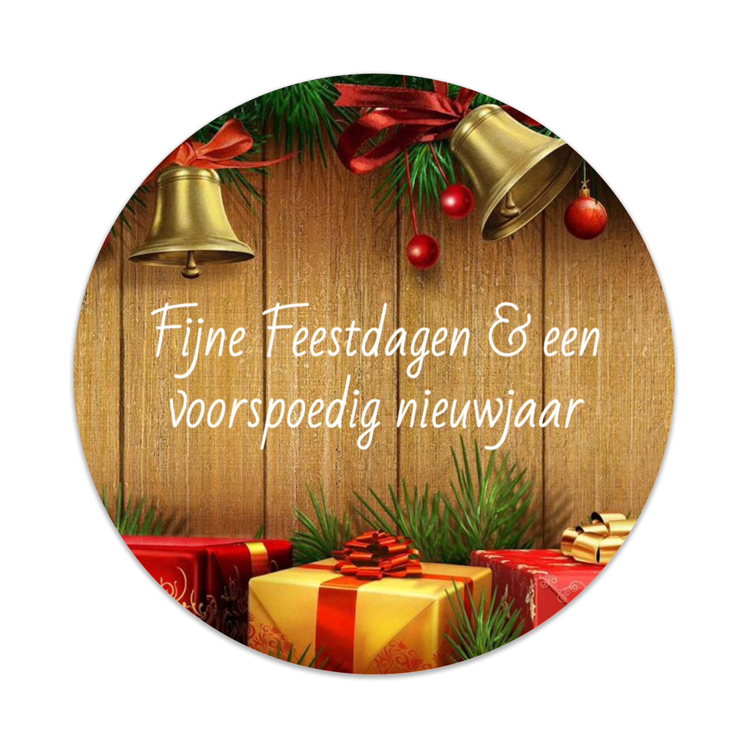 Sticker - Rond - Feestdagen - 50mm