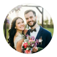 Sticker - Rond - Bruiloft Foto - 75mm