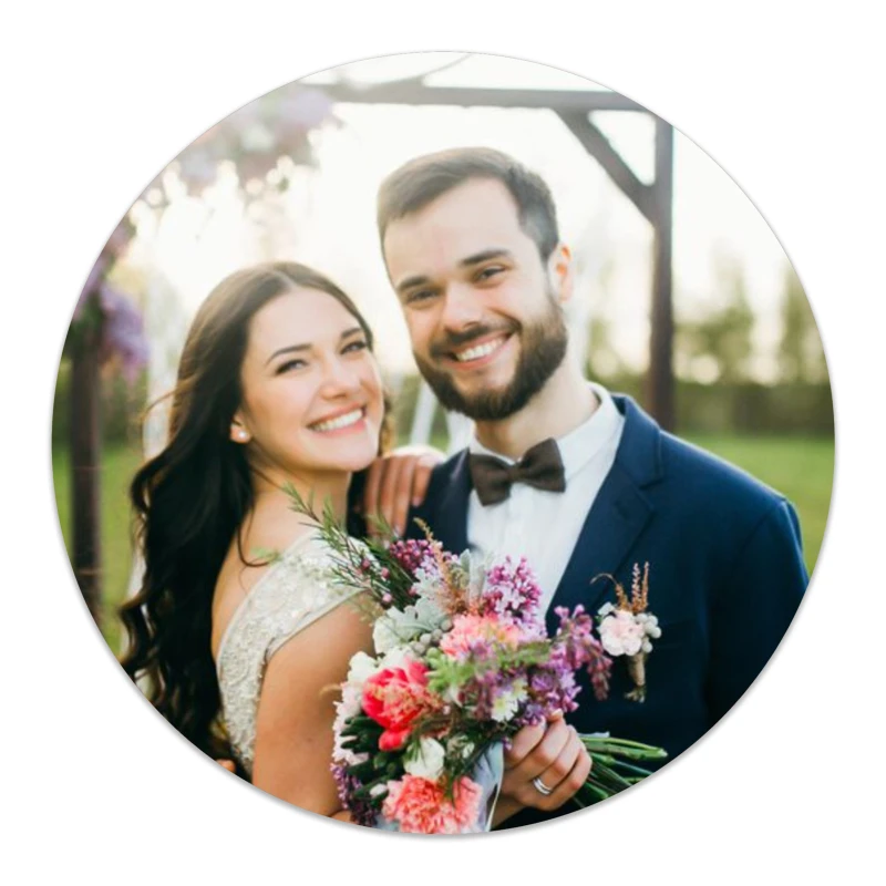 Sticker - Rond - Bruiloft Foto - 75mm