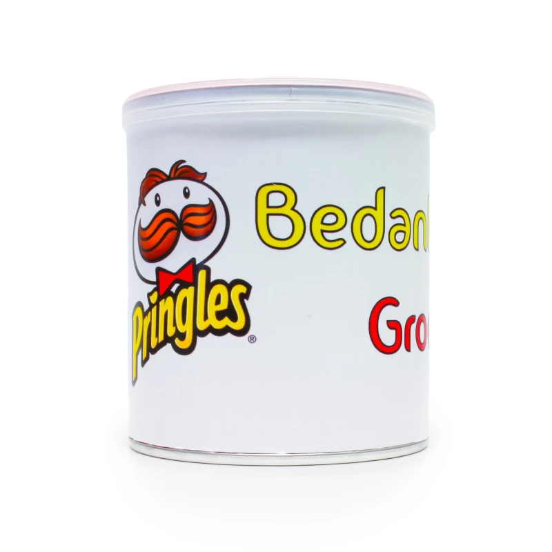 Pringles met gepersonaliseerde witte wikkel