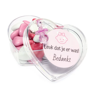 Hartendoosje met Speentje - Roze