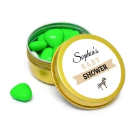 Babyshower bedankje - Blikje goud