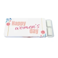 Vrouwendag bedankje - Kauwgom pakje met print