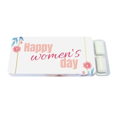 Gepersonaliseerd kauwgompakje voor Vrouwendag