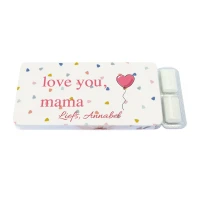 Moederdag kauwgom met ballon print en eigen tekst