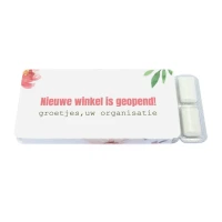 Openingsfeest kauwgom pakje met eigen tekst