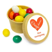 Koningsdag geschenkje - Kraft bekertje met persoonlijke sticker