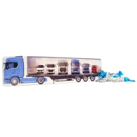 Vrachtwagen met eigen foto op trailer en snoep vulling