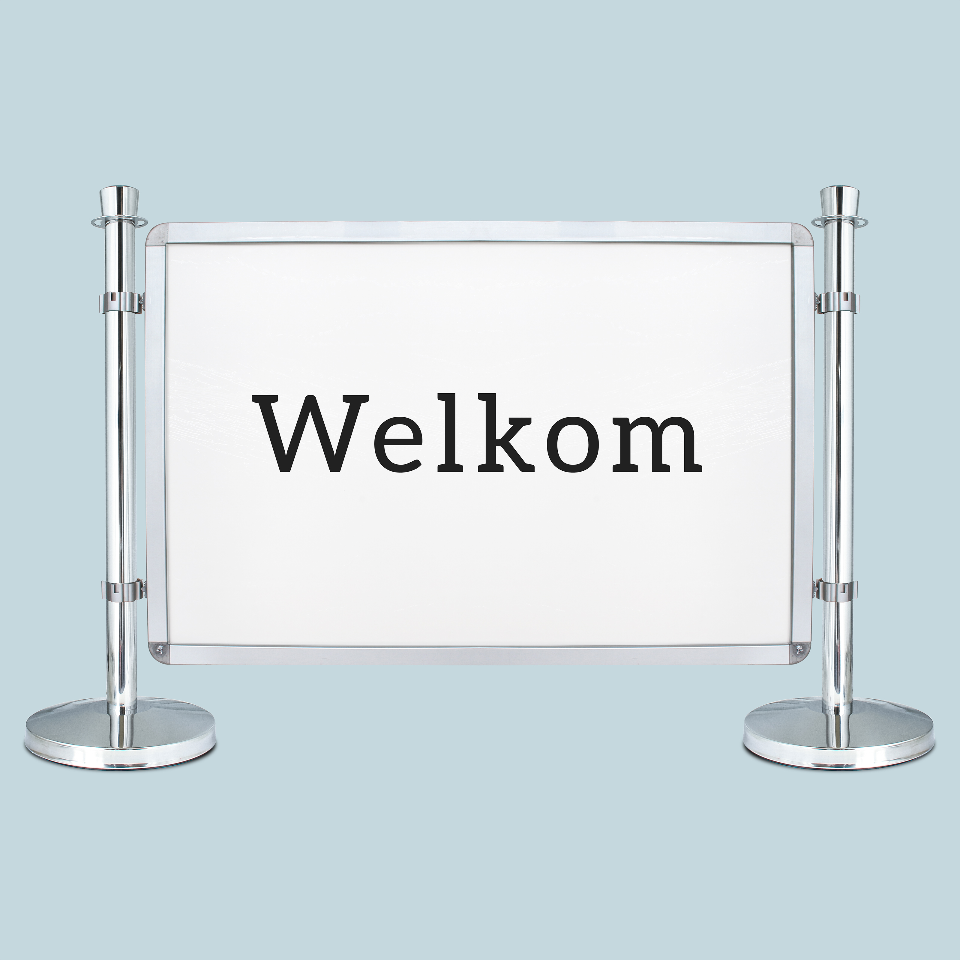 Banners met bedrukking, Afzetpaaltjes met bedrukte banners