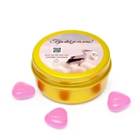 QR code bedankje - Goud blikje met roze print
