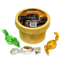 Bedankje met Truck print - QR code - Kraft beker