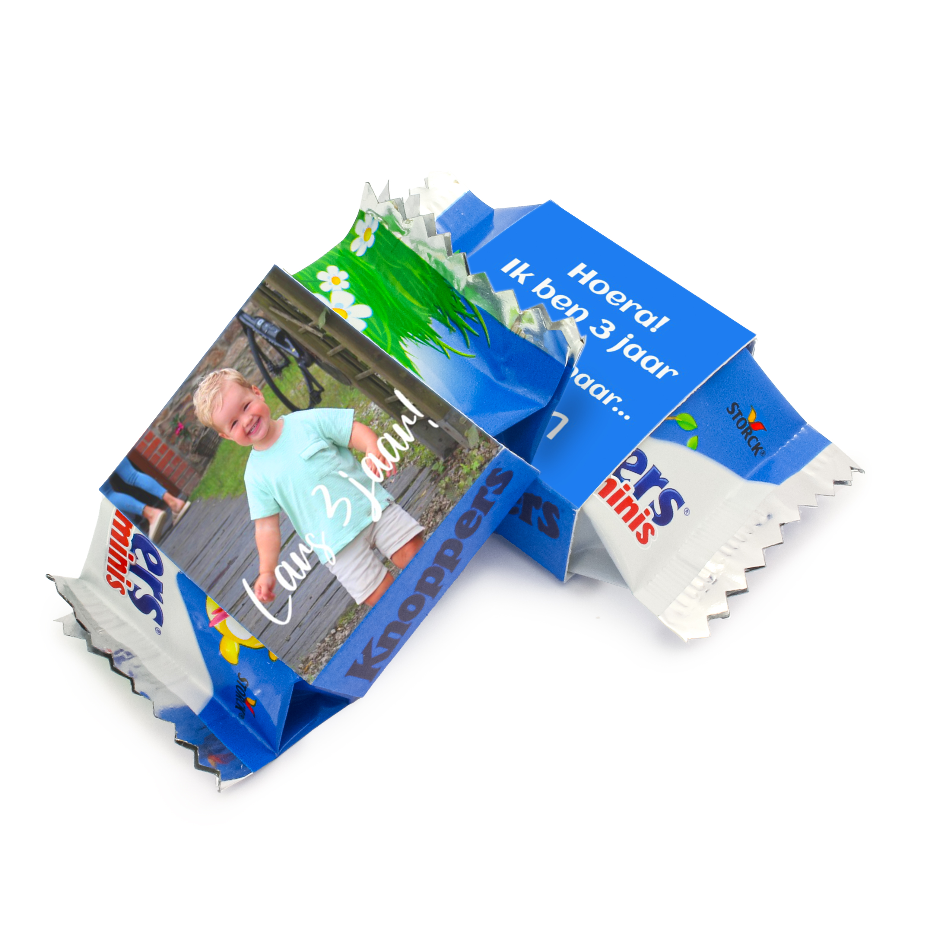 Twee Knoppers bedankjes met eigen ontwerp