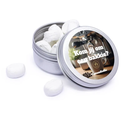 Blikje met snoepjes voor evenementen