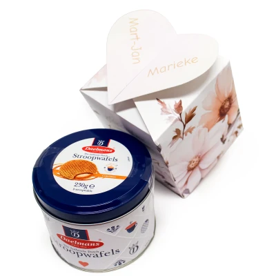 Cadeaudoosje met stroopwafels -  Bedankje ceremoniemeester
