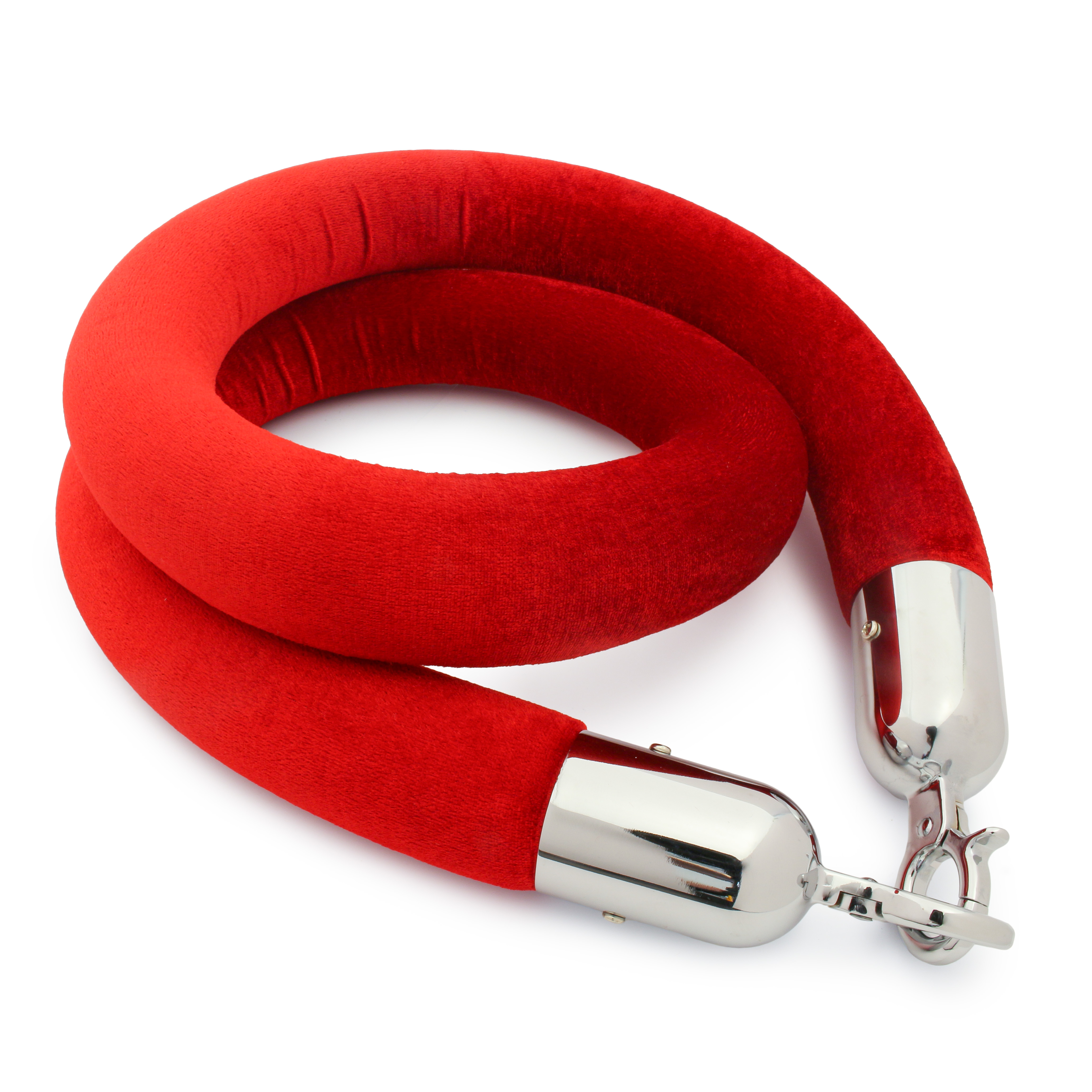 Afzetkoord Rood - Velours - 40 mm - Chroom haken