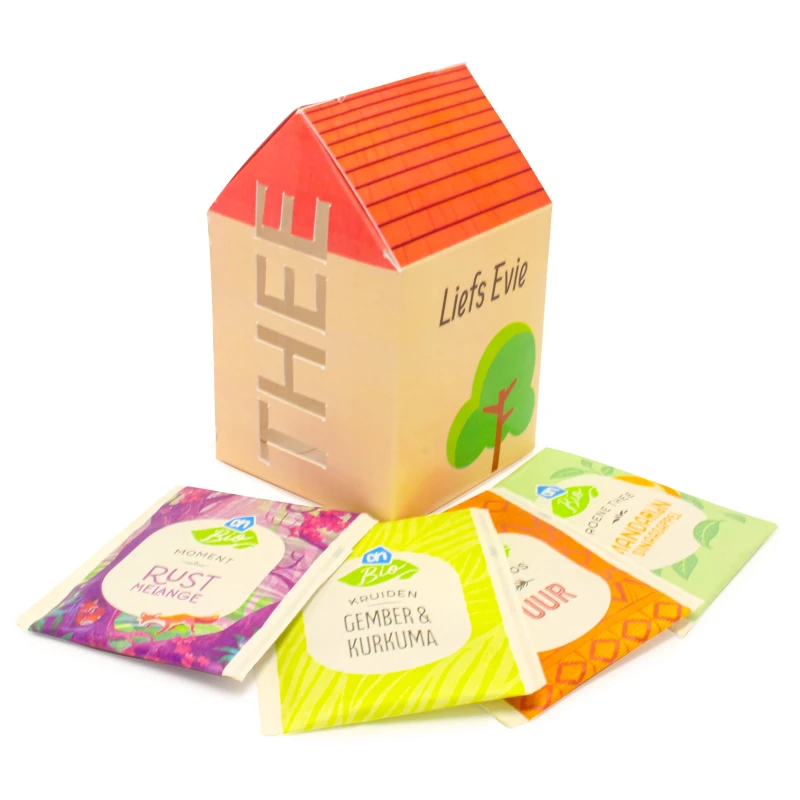 Persoonlijk theehuis doosje met thee