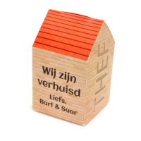 Huis cadeaudoosje met thee