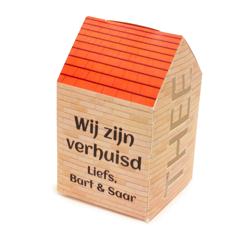 Huis cadeaudoosje met thee