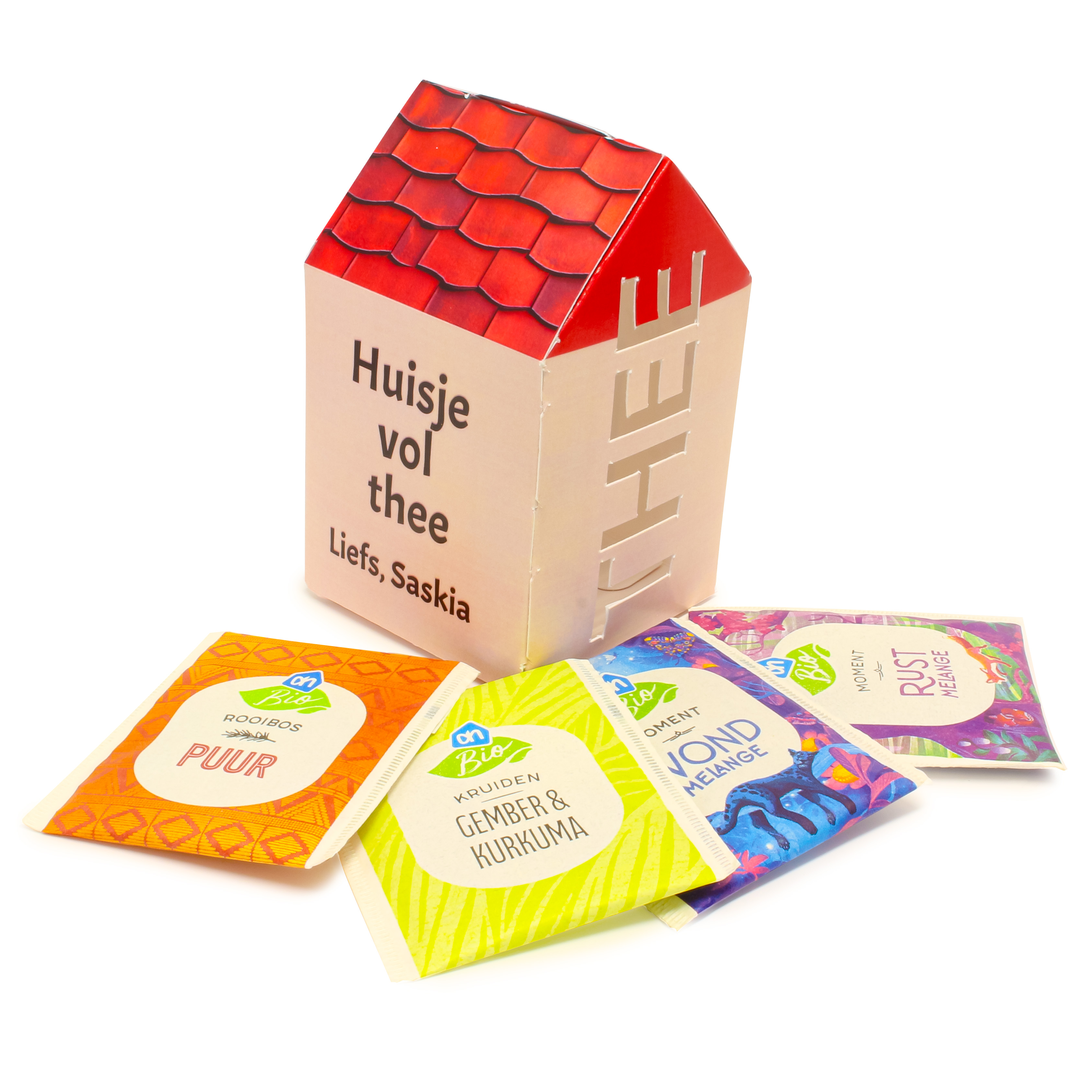 Theehuisje - Cadeaudoosje gevuld met theezakjes