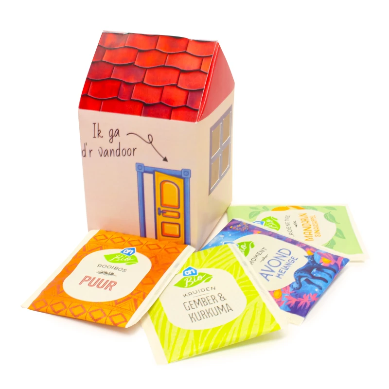 Huis cadeaudoosje met thee