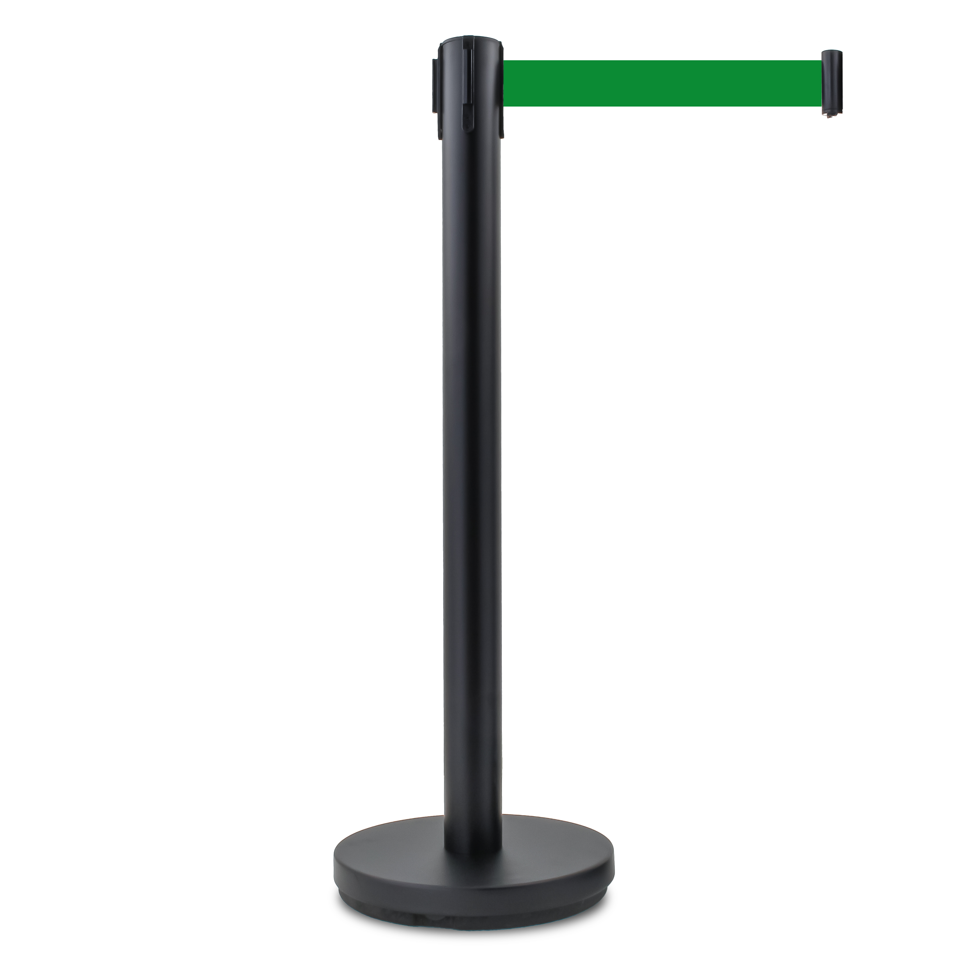 Afzetpaaltje zwart met groen trekband - 8 kg