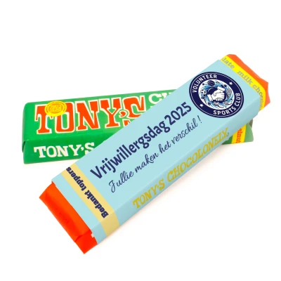 Tony's Chocolonely reep - Bedankje voor vrijwilligersdag