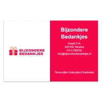 Visitekaartje Bijzondere Bedankjes