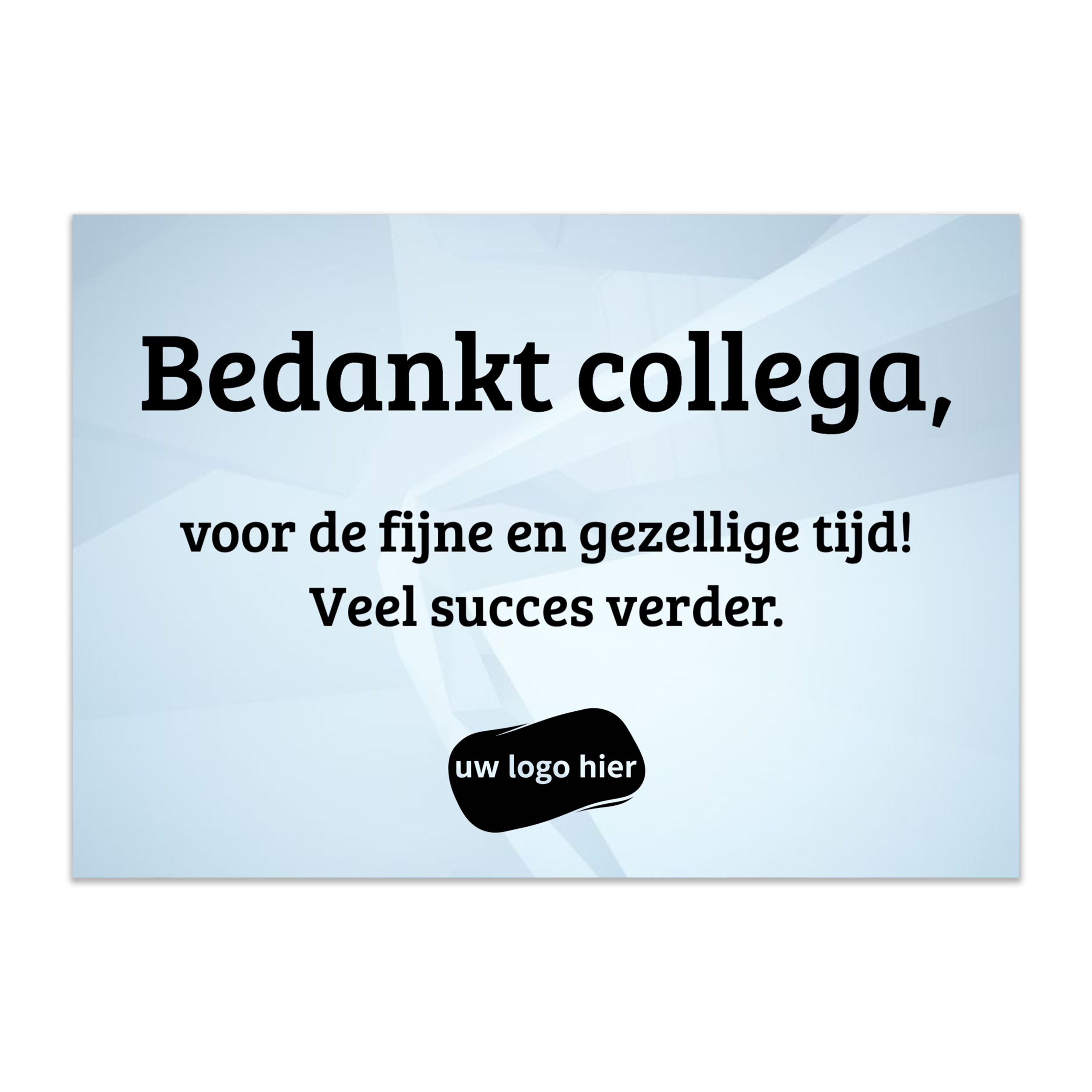 Kaartje voor collega's