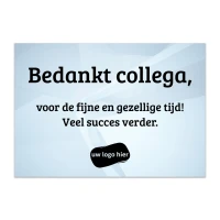 Kaartje voor collega's