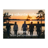 Aanzichtkaart voor bedanken van collega's