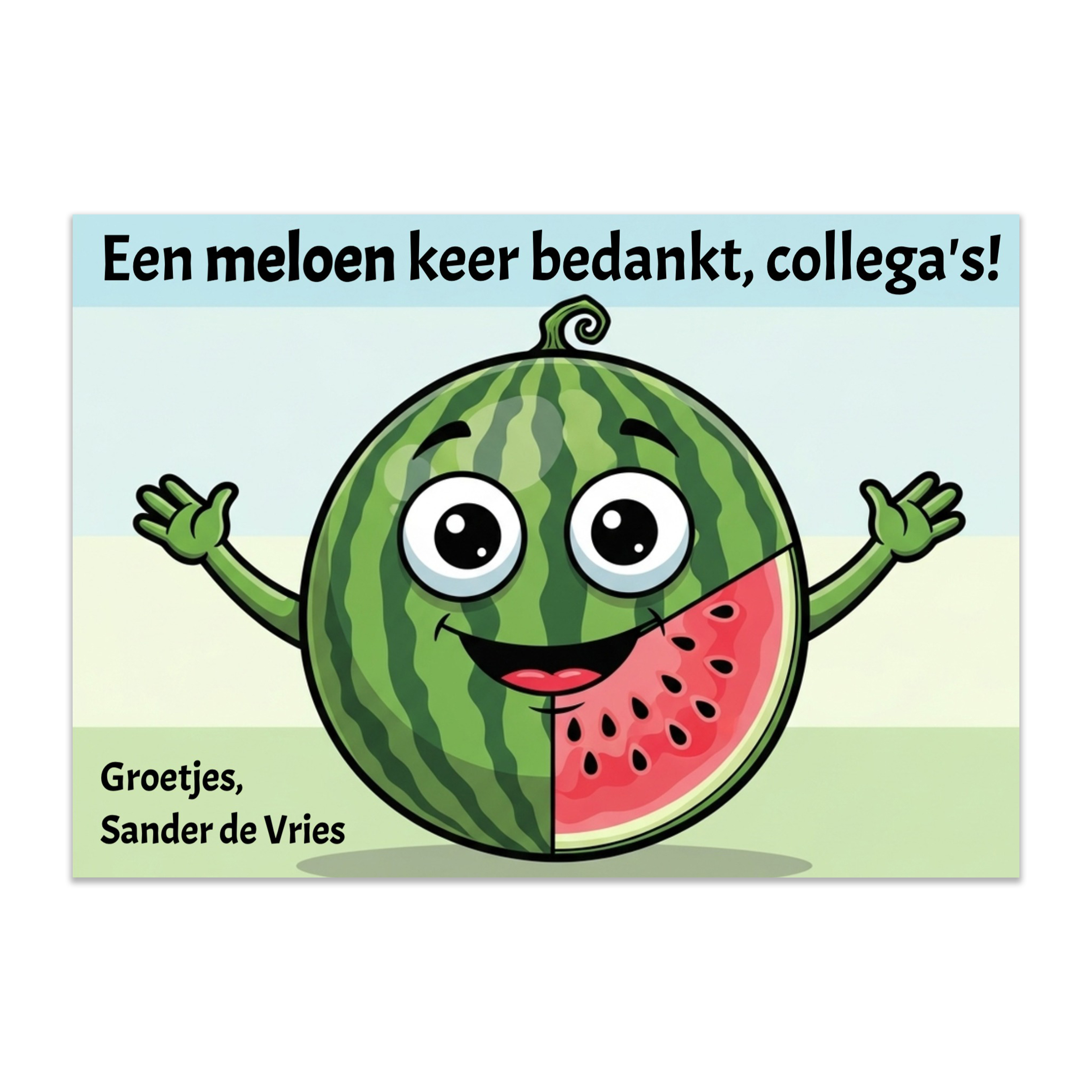 Kaartje voor collega's - Zelf te ontwerpen - A6