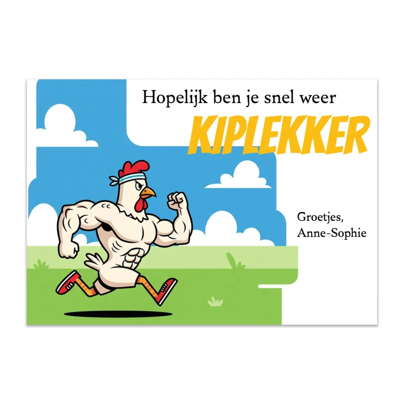 Beterschap kaartje A6 - Kiplekker