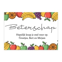 Beterschap kaartje met fruit - A6