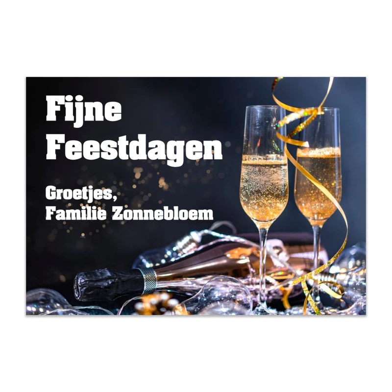 Kerst kaartje met eigen boodschap - A6