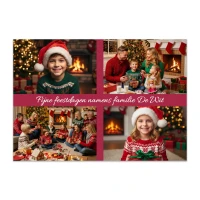 Kerst kaartje met foto's - A6