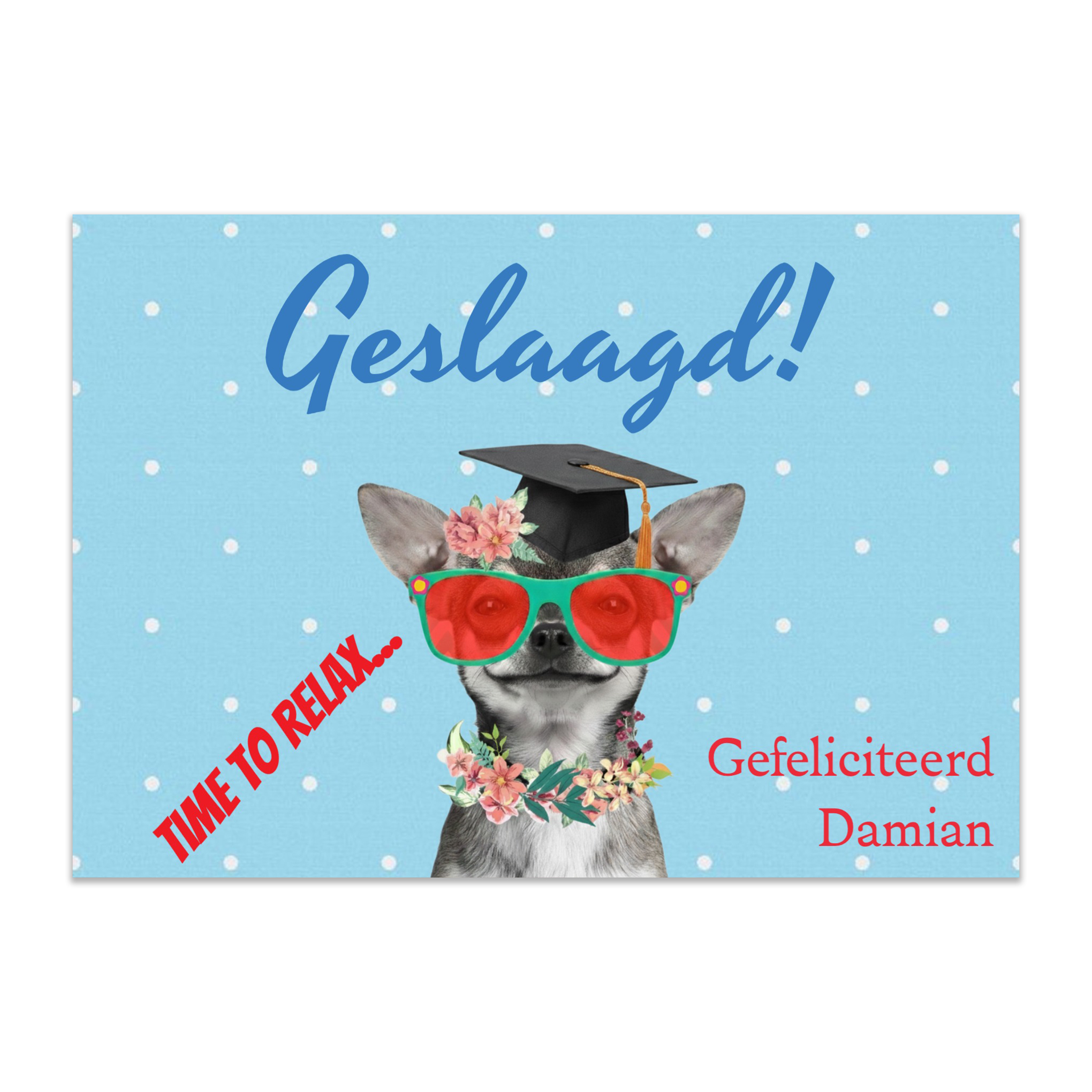 Geslaagd kaart - Zelf te ontwerpen - A6