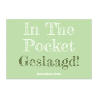 Kaartje voor geslaagden - in the pocket - A6