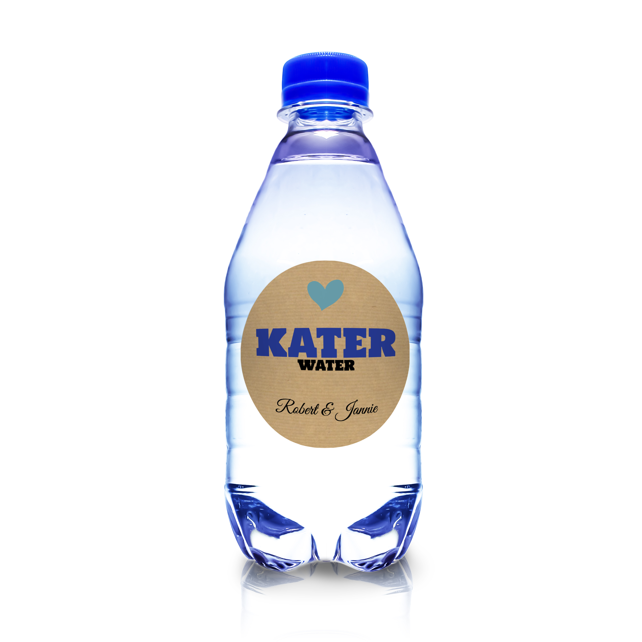 Flesje water met eigen namen