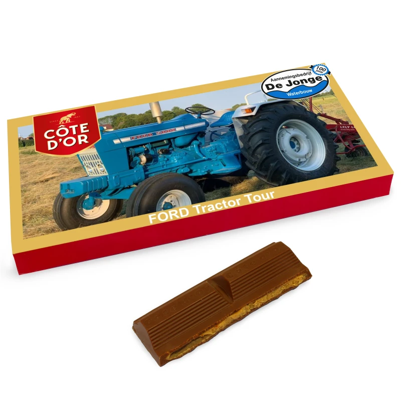 Chocolade reep met foto en logo voor bedrijven