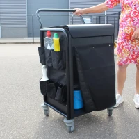 Schoonmaak kar zwart