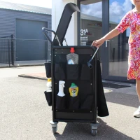 Schoonmaakwagen zwart