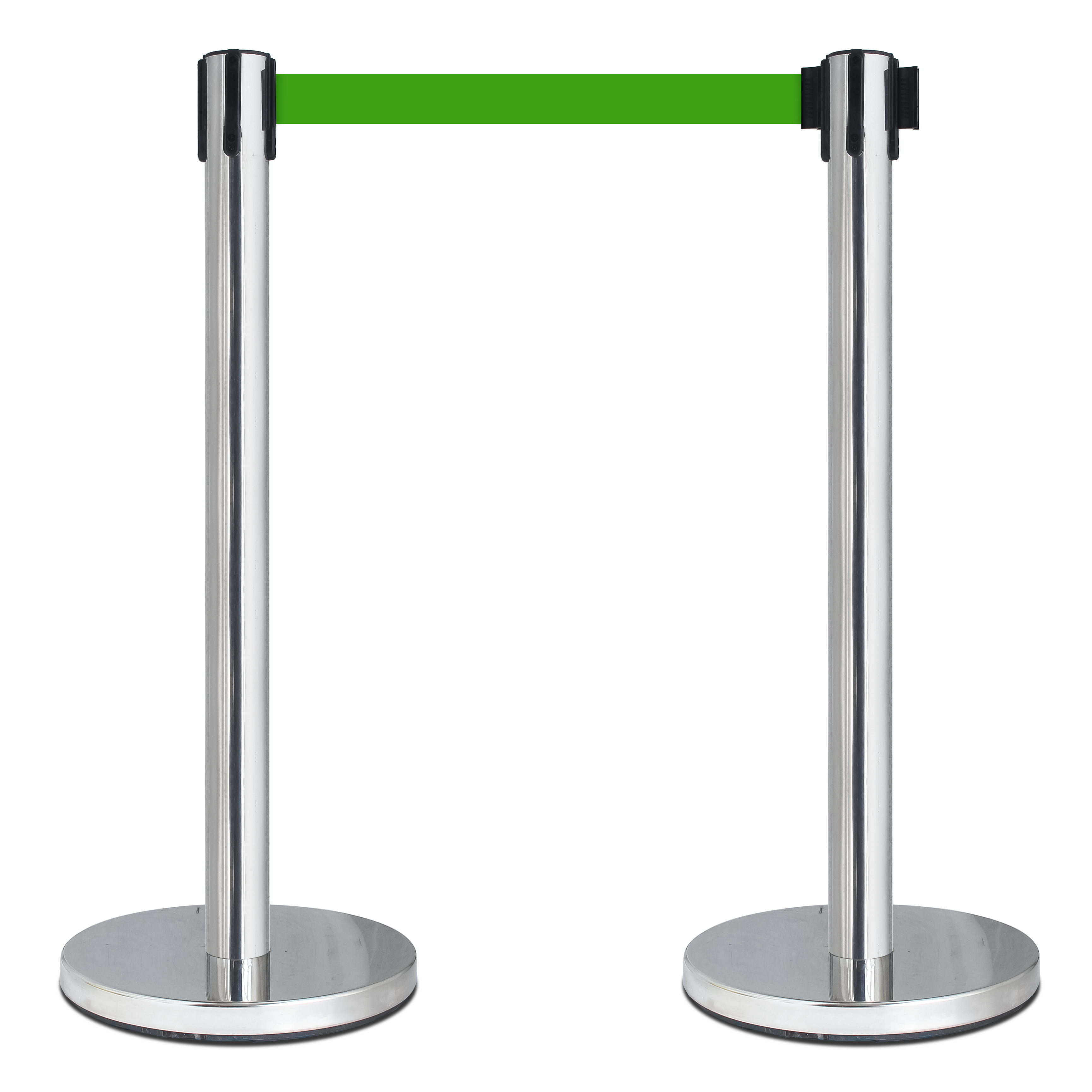 Set RVS afzetpaaltjes met groen uittrekbaar lint - 11kg