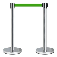 Set RVS afzetpaaltjes met groen uittrekbaar lint - 11kg