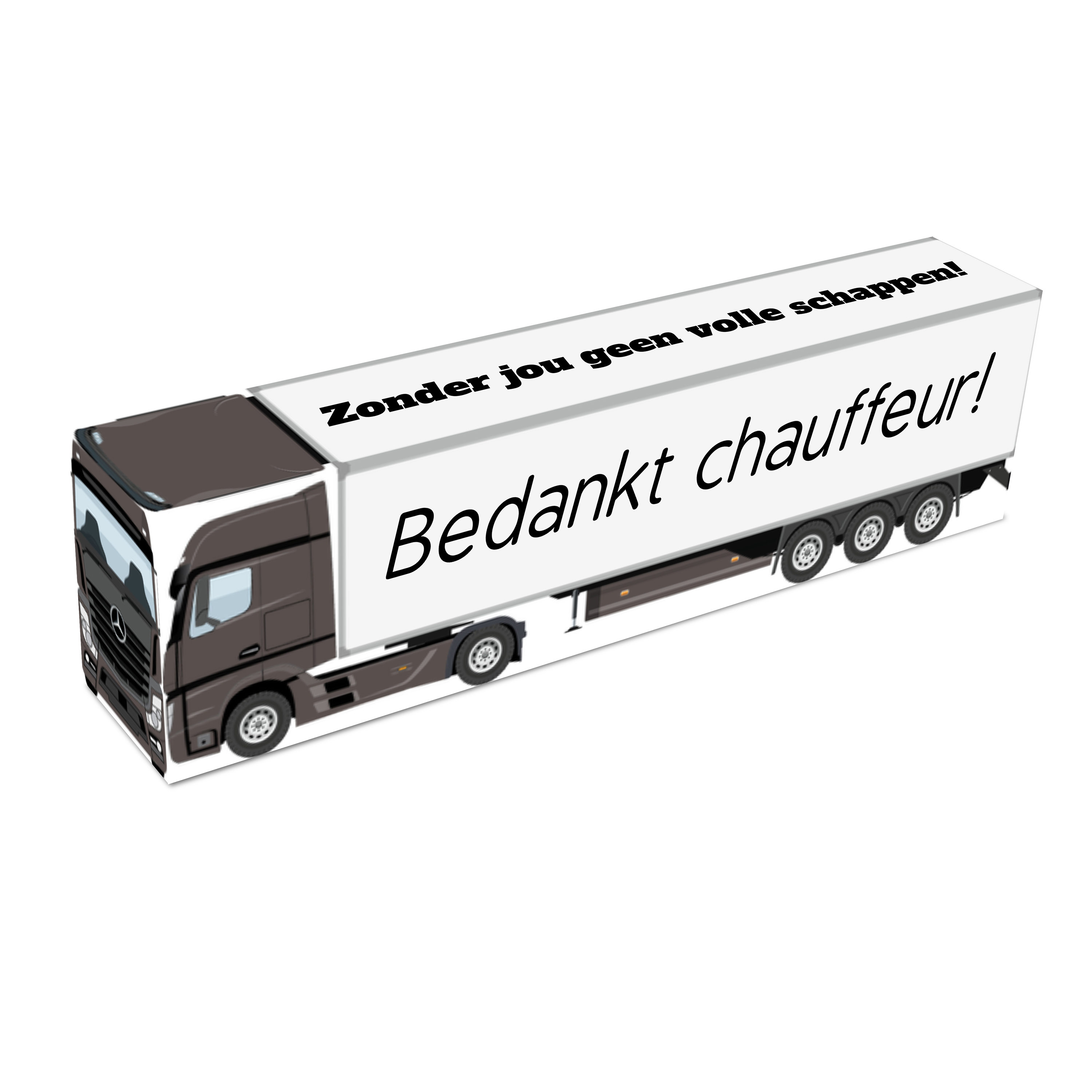 Vrachtwagen cadeaudoosje - Mercedes truck als bedankje