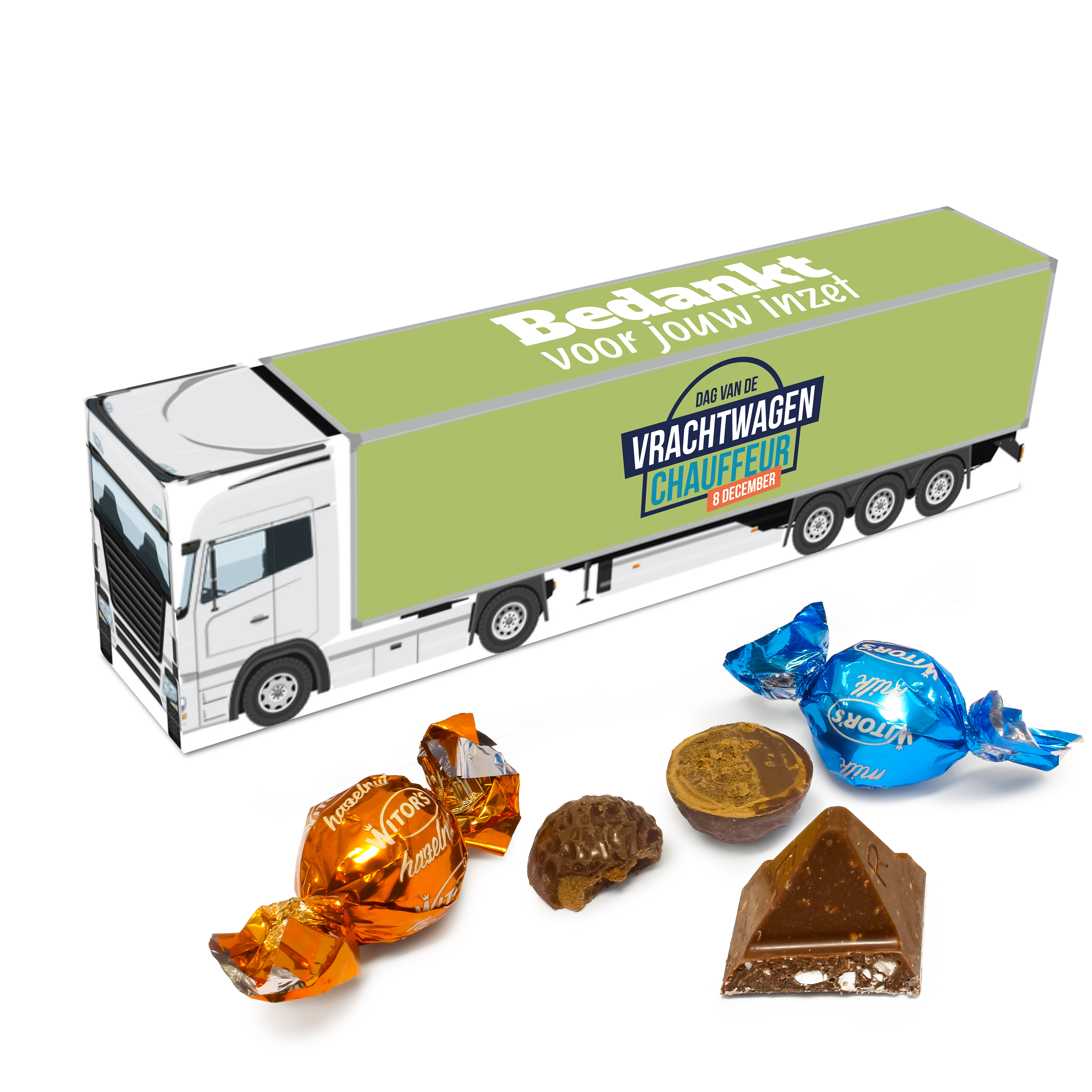 Dag van de Chauffeur - Vrachtwagen cadeautje met bonbons of Toblerone