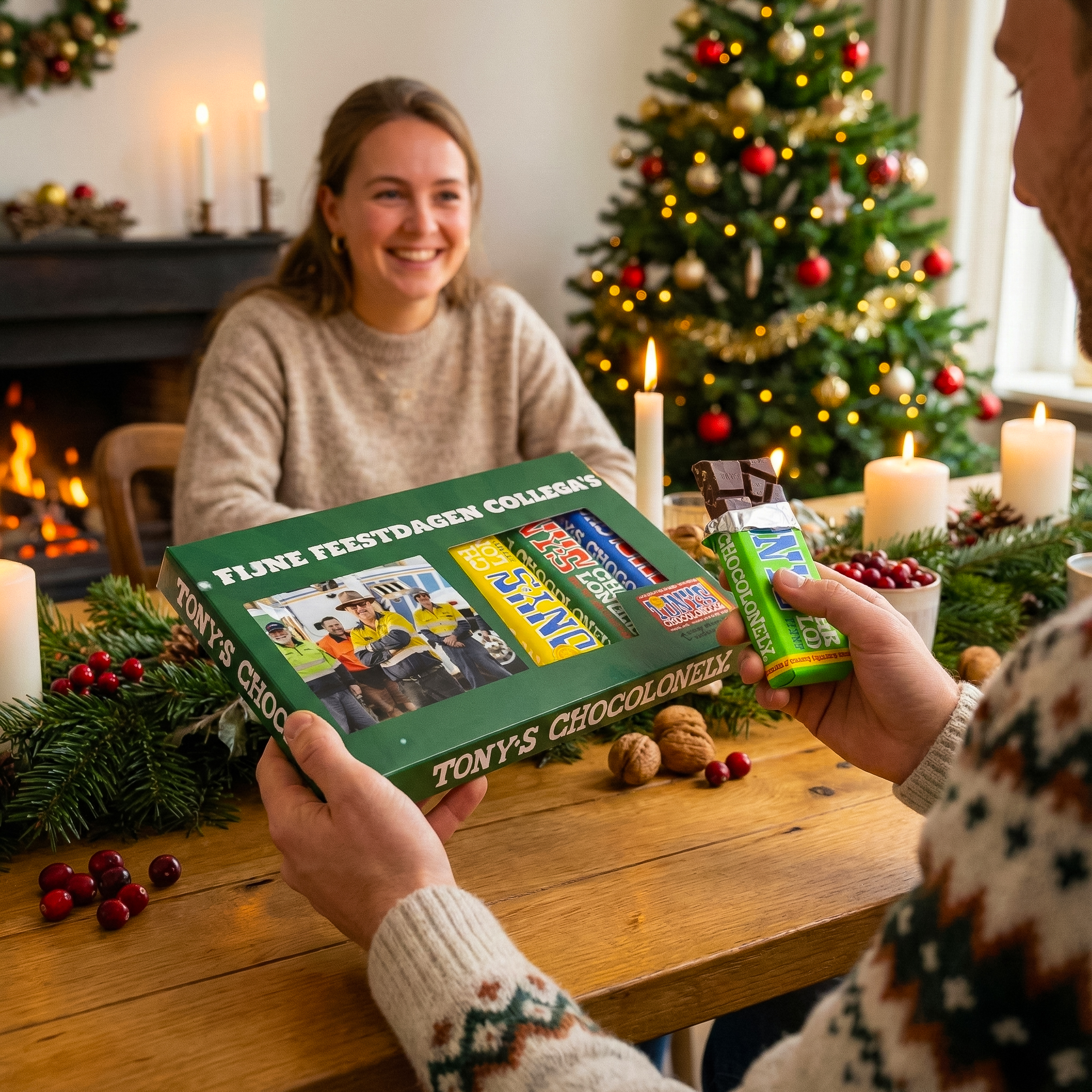 Tony's Chocolonely chocolade als cadeautje voor feestdagen of collega's