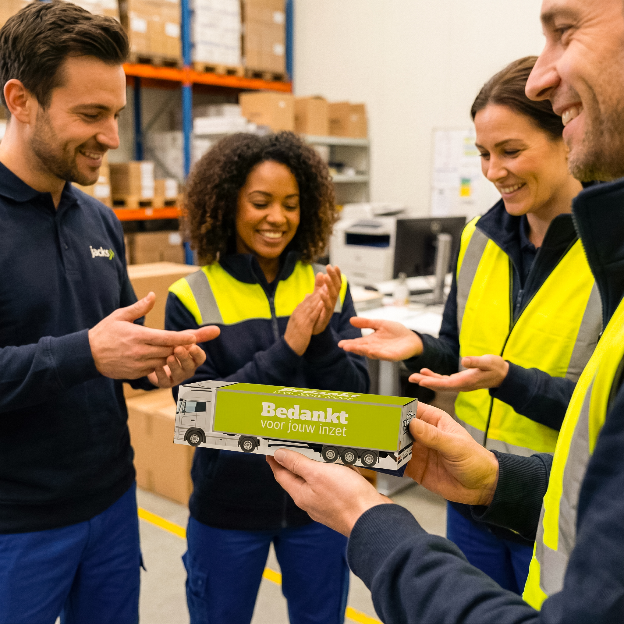 Dag van de chauffeur cadeautje - Vrachtwagentje met bonbons
