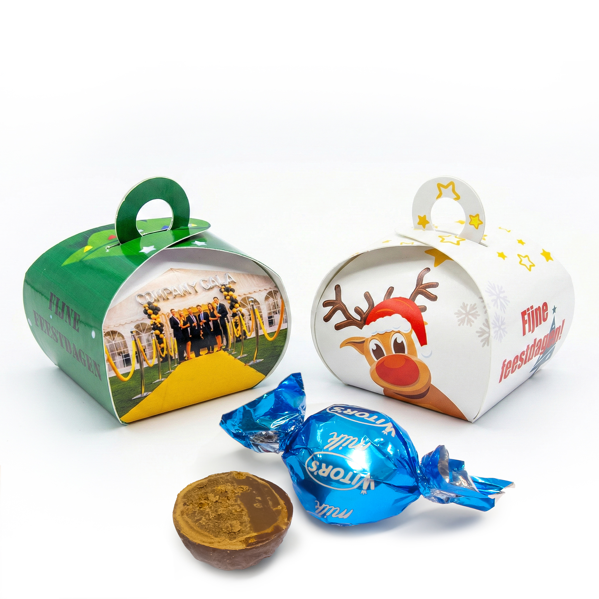 Klein presentje met bonbons voor de feestdagen